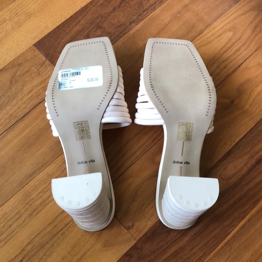NWT Dolce Vita Ivory Evereve Priana Heel Sandal - Picture 3 of 5